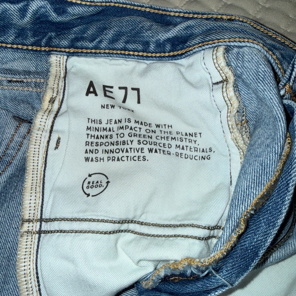 AE 77 Vintage Flare Medium Blue High-Rise Flare Jeans - Picture 14 of 16
